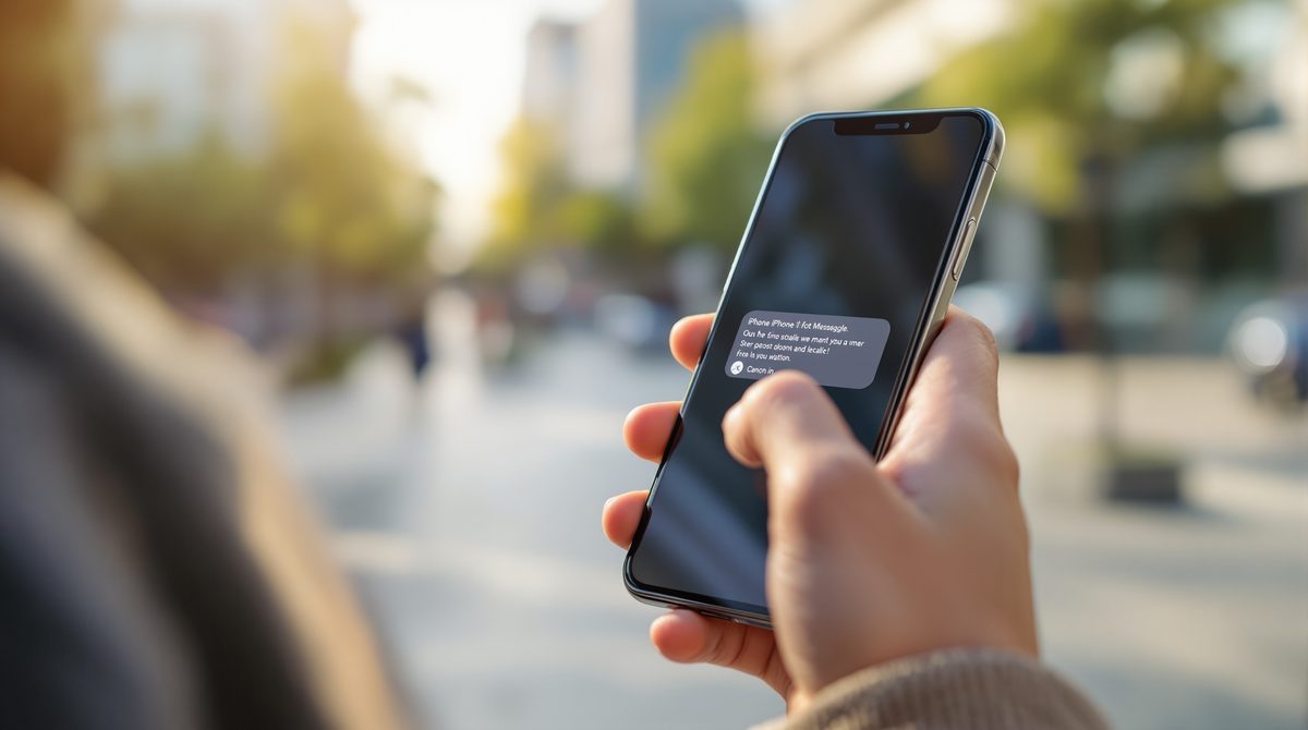 Person nutzt iPhone 16 im Alltag – Lifestyle-Aufnahme mit natürlichem Tageslicht