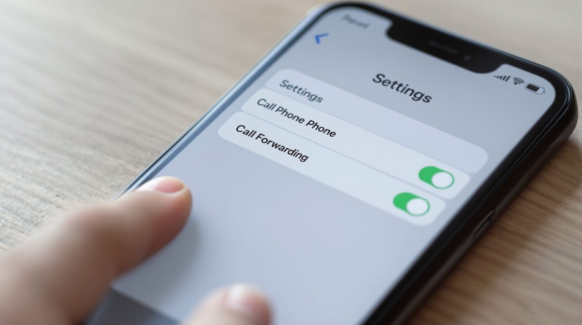 iPhone Einstellungen mit aktivierter Rufweiterleitung – Schritt-für-Schritt-Ansicht