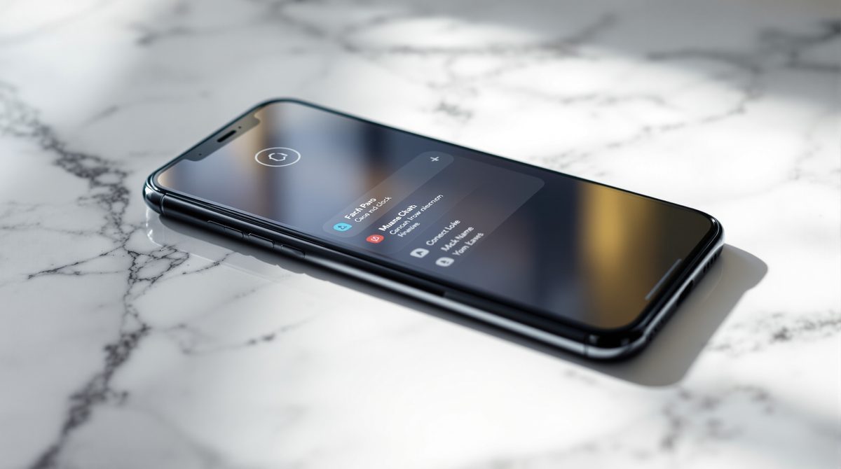 Smartphone zeigt Chat-Übersicht mit kleinem Uhr-Symbol neben Kontaktname