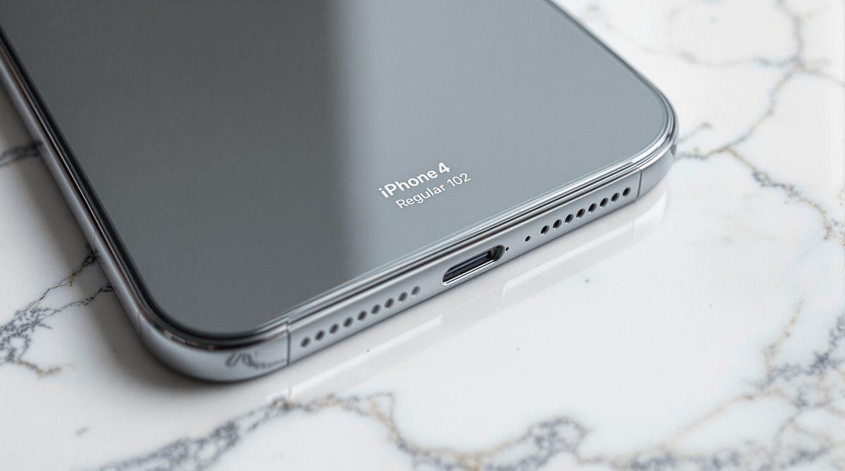 iPhone Rückseite mit Modellnummer und Seriennummer graviert